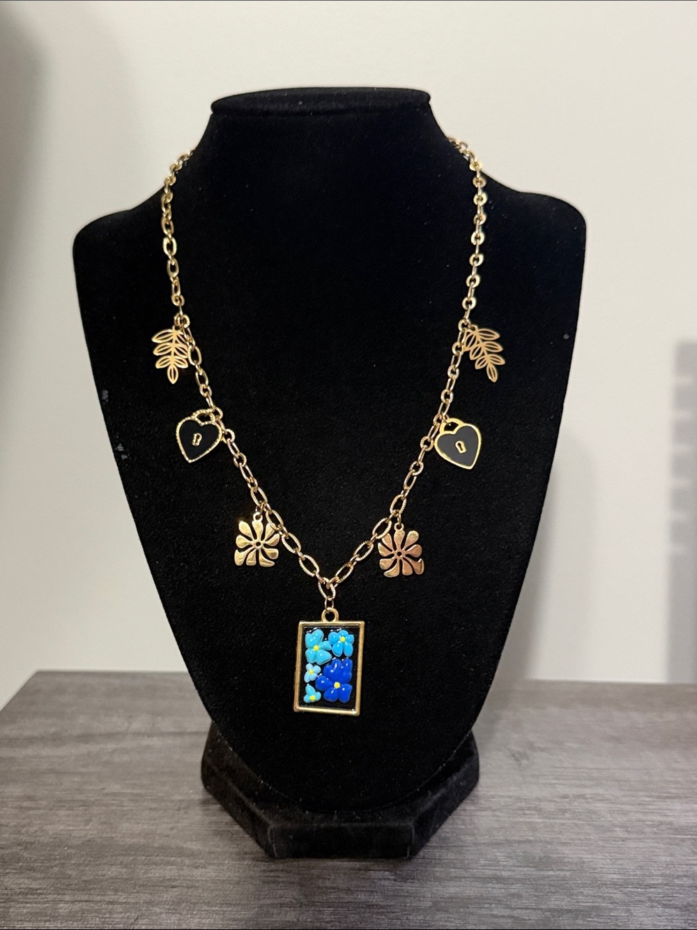 GP SS Multi Charm Necklace